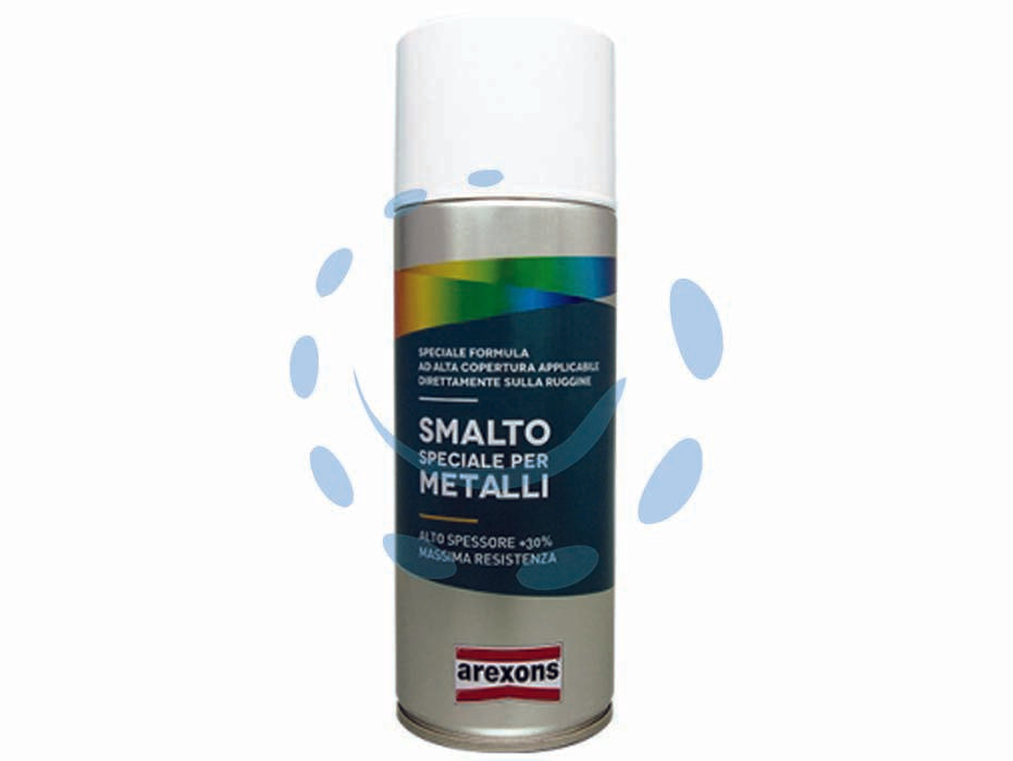 Smalto speciale metallo spray - ml.400 nero intenso brillante RAL 9005 (3293) - smalto spray ad alta copertura, formulato specificatamente per l'utilizzo sui materiali metallici, ideale per la protezione d...