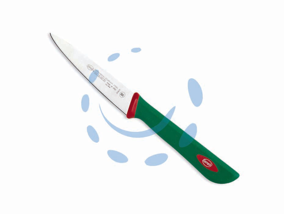 Coltello spelucchino - cm.10 - coltello a lama semirigida, ideale per tagliare e mondare frutta e verdura, manico ergonomico in materiale antiscivolo