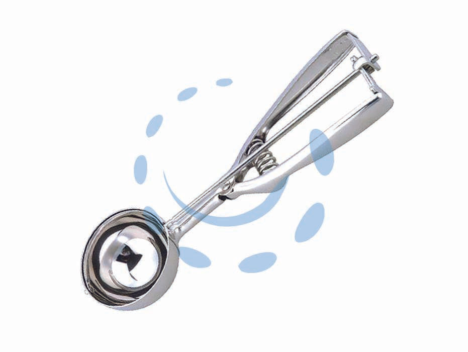 Dosatore gelato scoop presto - ø cm.5 - prodoto in acciaio inox di prima qualità, meccanismo a molla che permette di ottenere palline perfette e di liberarle facilme...