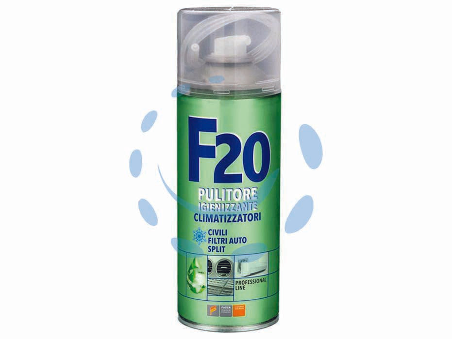 Igienizzante per climatizzatori spray f20 - ml.400 - pulitore, igienizzante per climatizzatori civili, automotive, filtri e split, abbina una perfetta azione pulente ed igienizza...