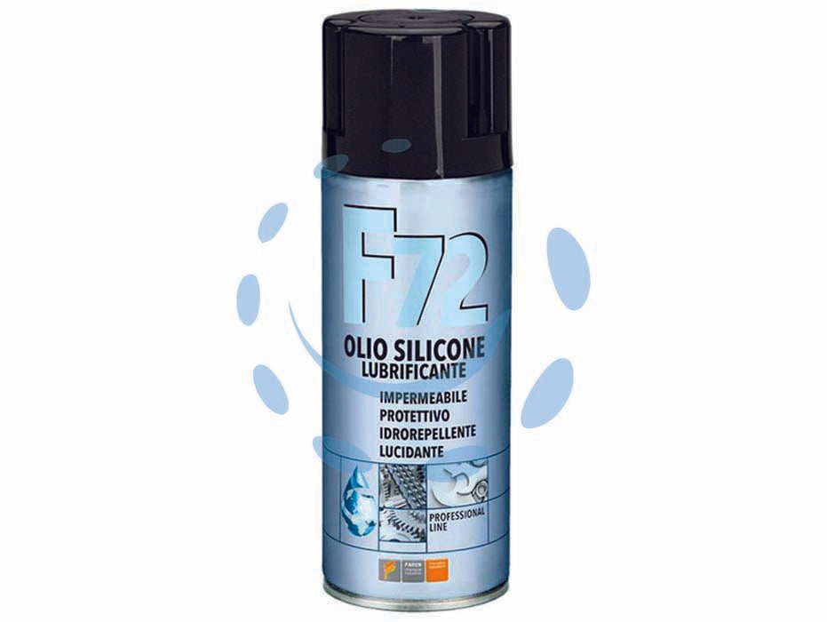 Olio di silicone spray f72 - ml.400 - lubrificante, protettivo, impermeabilizzante, idrorepellente e lucidante, è un eccezionale lubrificante multiuso a base di ol...