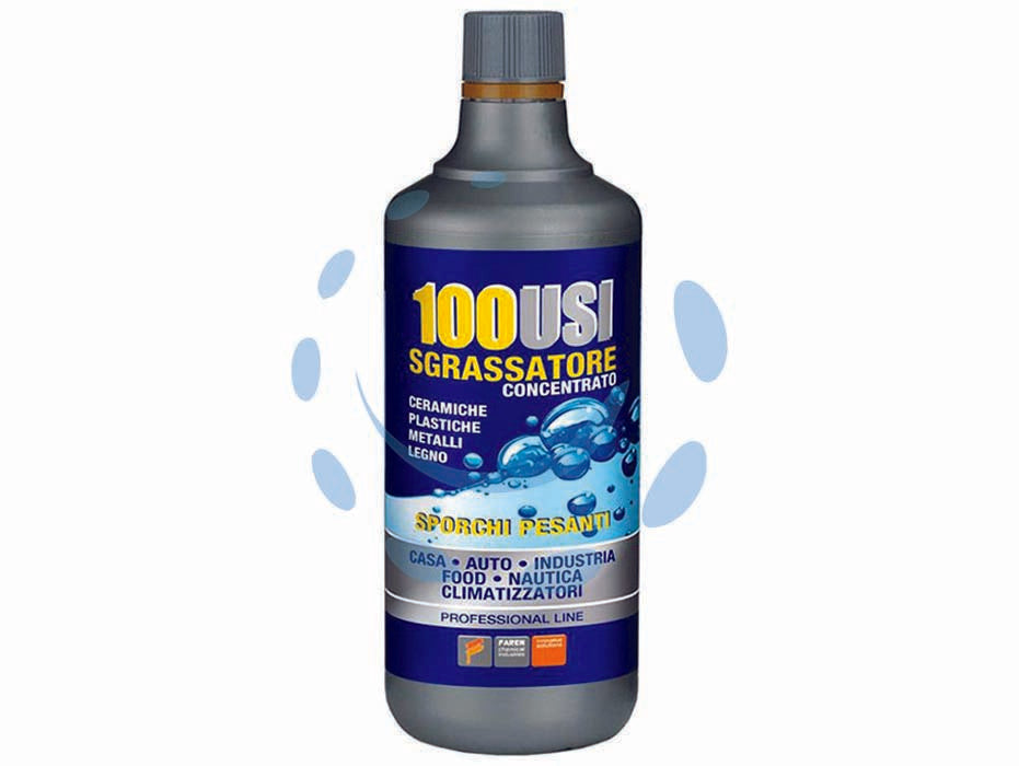 Sgrassatore 100 usi concentrato - lt.1 - detergente sgrassante per la pulizia anche di sporchi tenaci, sicuro su metalli, materiali plastici e alte superfici, non int...