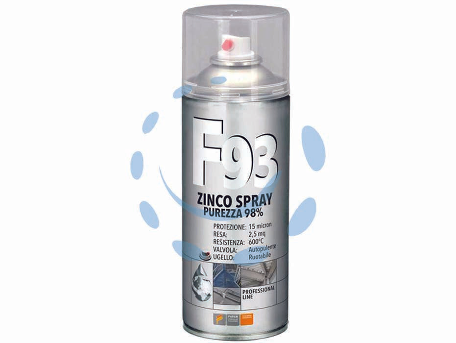 Zinco spray 98% f93 - ml.400 - a base di polvere di zinco micronizzato, garantisce una protezione alla corrosione e alle ossidazioni che dura nel tempo anch...