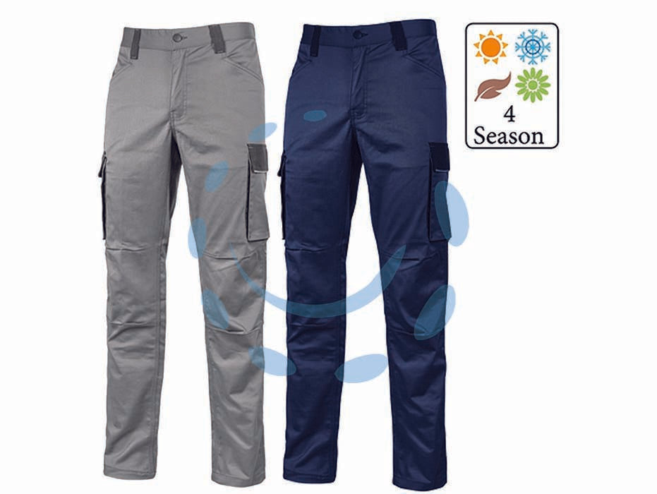 Pantalone cargo crazy in tc stretch slim fit - tg.M - westlake blue - pantalone dotato di due ampie tasche multifunzionali laterali, 2 tasche anteriori, 2 tasche posteriori di cui una con pattina...