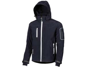 Giacca metropolis deep blue - tg.L - giacca in tessuto Soft Shell stretch traspirante antivento e idrorepellente, dotato di tasca portacellulare su petto con chiu...