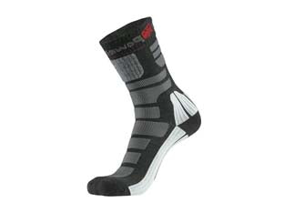 Calza corta air black carbon - tg.L per n° 44, 45, 46, 47 - calza in Thermolite con fasce stretch multidimensionali a compressione graduata tecnologia PowerFit per un'ottima termoregola...