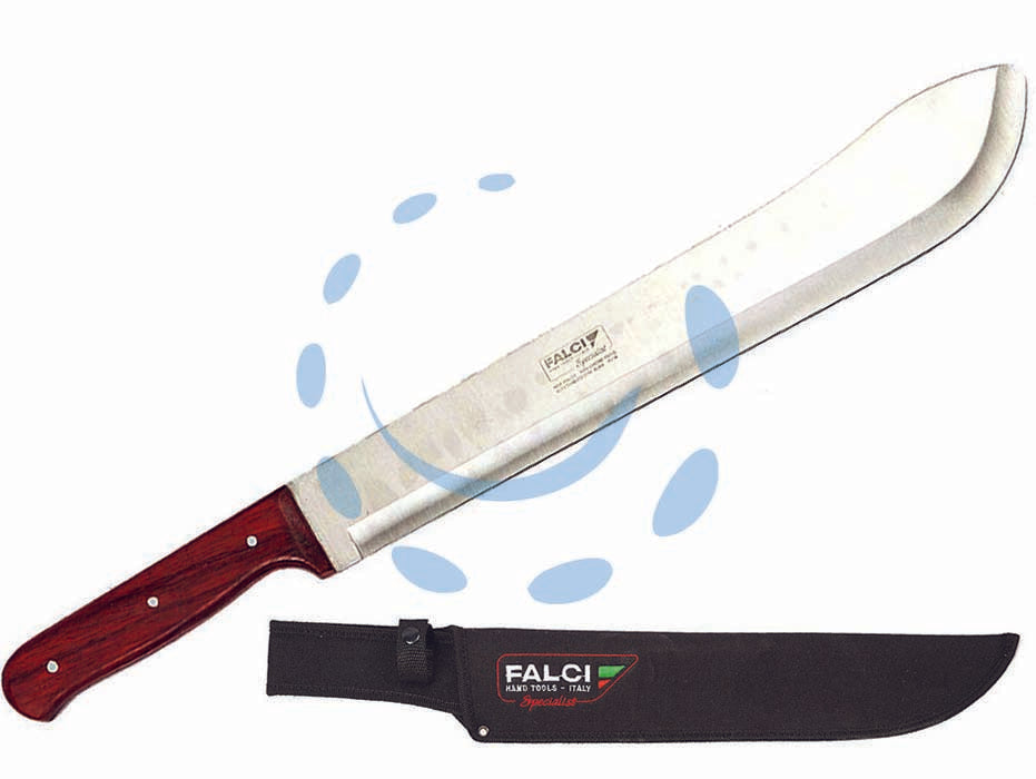 Machete lucido laminato a caldo con fodero - lama cm.36 - manico in legno