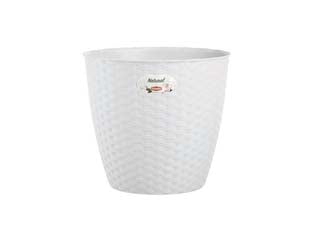 Vaso natural bianco Ø cm. 19 - cm. 19x17.5h. - lt.3 - adatto a contenere un vaso da diametro cm. 17