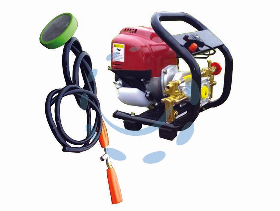 Pompa alta pressione fst-p768 motore 4t 1,6 hp con supporto per irror. - motopompa con motore a scoppio BC35 4 tempi benzina, 2 pistoni, 1,2KW CC 35,8, pressione massima 25 bar, temperatura max liqu...