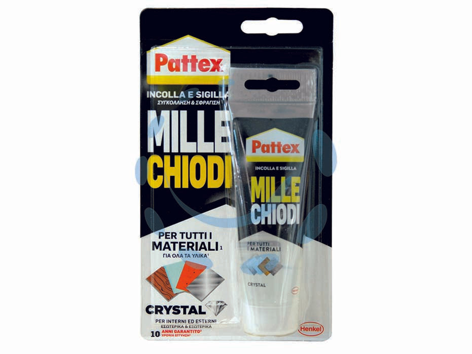 Pattex millechiodi crystal - gr.90 - in blister, ideale per il montaggio di oggetti trasparenti in ogni angolo della tua casa (es. ganci per oggetti da cucina, ga...