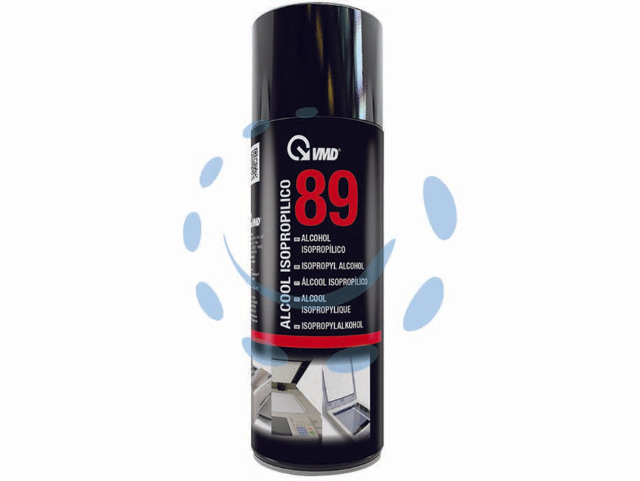 Alcol isopropilico spray ml.400 89 - ml.400 in bomboletta spray - detergente efficace per tutte le strutture e gli involucri in plastica di computer, stampanti, schermi video, rulli di plotte...