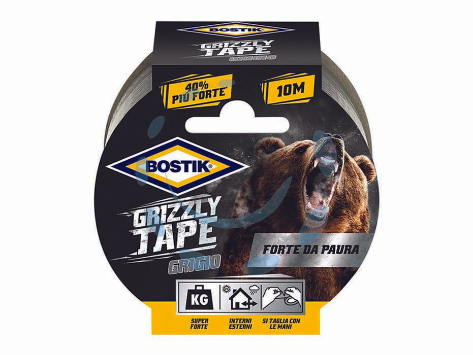 Nastro adesivo telato grizzly tape grigio - mt.10x50mm. - nastro telato in PE estruso, disponibile in nero e grigio, estremamente resistente agli agenti atmosferici e alle sollecitazi...