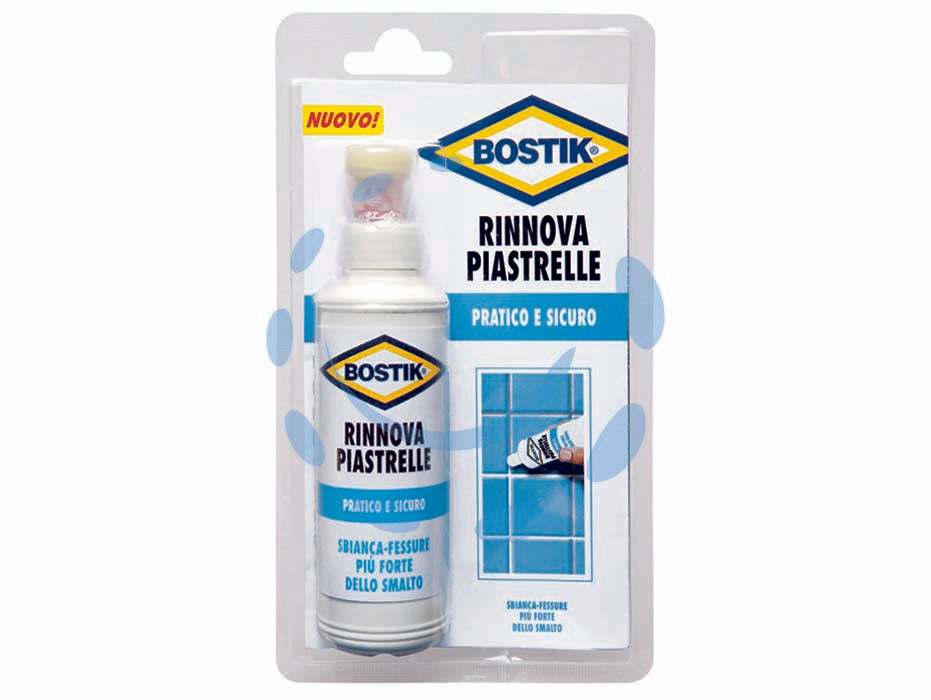 Rinnova piastrelle - ml.125 - in blister, liquido bianco lucido sbianca fessure pronto all’uso, rinnova il bianco originale dei giunti fra le piastrelle, c...