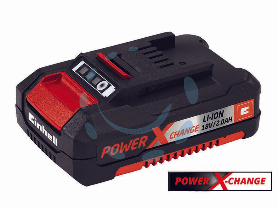 Batteria litio 18v 2ah - 450w di max potenza, utilizzo universale in tutti i dispositivi della famiglia Power X-Change, controllo costante di tutti ...