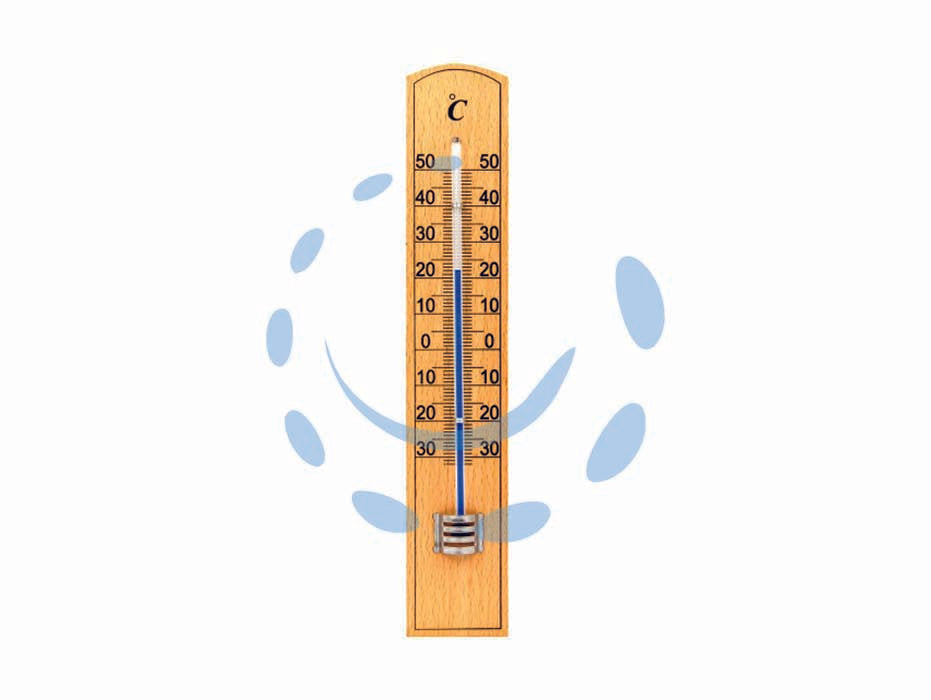 Termometro in legno per interno ed esterno - cm.20x3,4x1,2 - termometro analogico per interni, esterni e giardini, in legno di faggio iper resistente con forma rettangolare, visualizzazi...