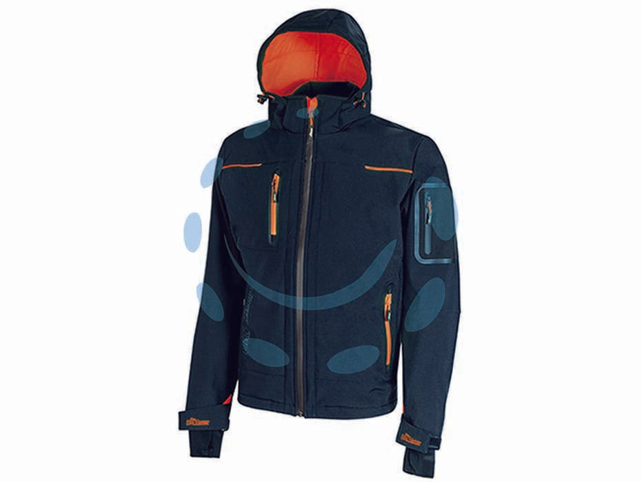 Giacca space deep blue - tg.2XL - giacca in tessuto Soft Shell impermeabile, traspirante e antivento, comoda e resistente con fodera interna in morbido micro-f...