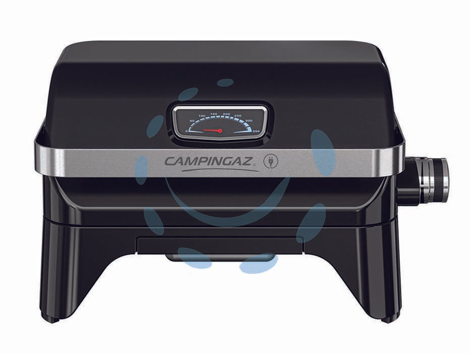 Barbecue gas 1 bruciatore cm.48x26 attitude 2go cv black - bracere cm.48x26 - misure cm.59x52x36h., potenza 2,4 kw, grill con cartuccia CV 470, 1 bruciatore con sistema Blue Flame (acciaio alluminato) , ...