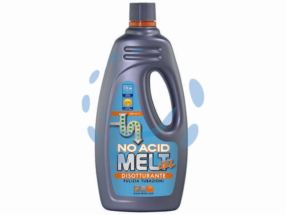 Melt no acid disgorgante in gel - lt.1 - facile, pratico e sicuro, libera i blocchi, mantiene pulite le tubature e elimina i cattivi odori e interviene in sicurezza, ...