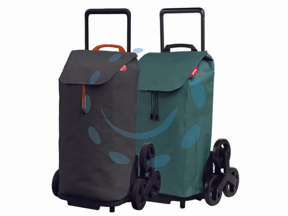 Carrello spesa 52 litri tris - grey - cm.51x41x102h., portata max Kg.30, peso Kg.3,44, struttura in acciaio con particolari in resina ad alta resistenza, dispone d...