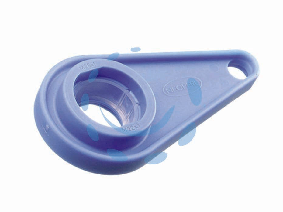 Chiave di servizio per montaggio aeratori - in plastica blu, per aeratori M22 / M24 / M28