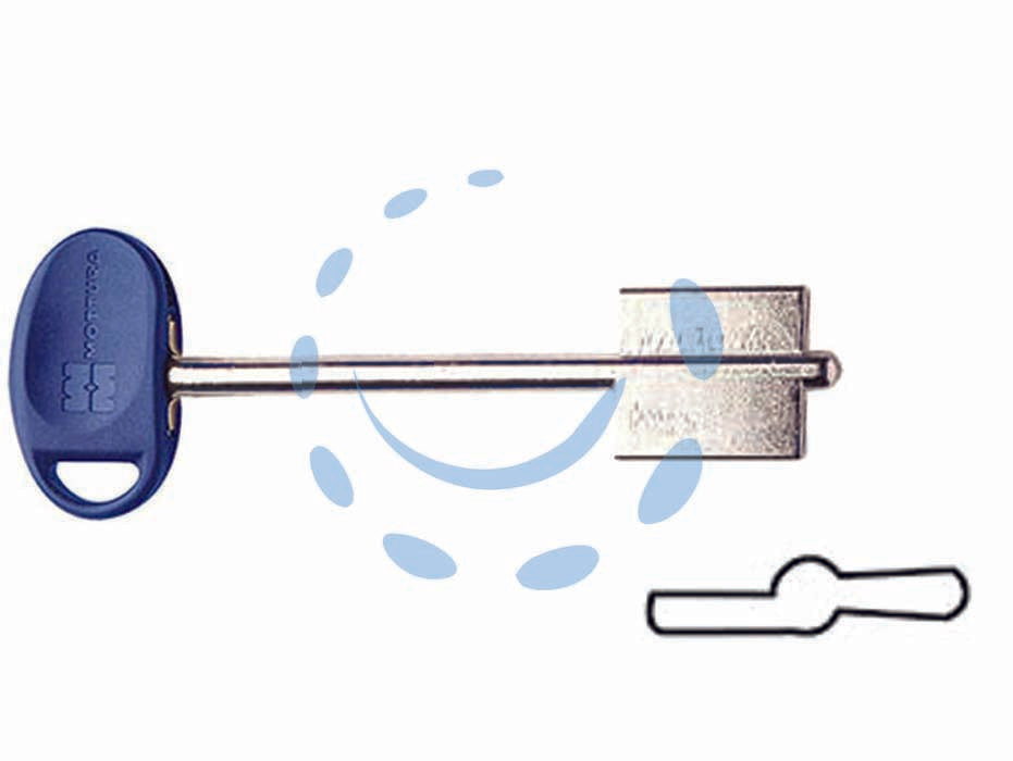Chiavi originali mottura doppia mappa 92106 - (92106BLUC) - chiave non cifrata, per serie 20, 50, 64, 65.563/564 esclusi gli articoli 20.501/511