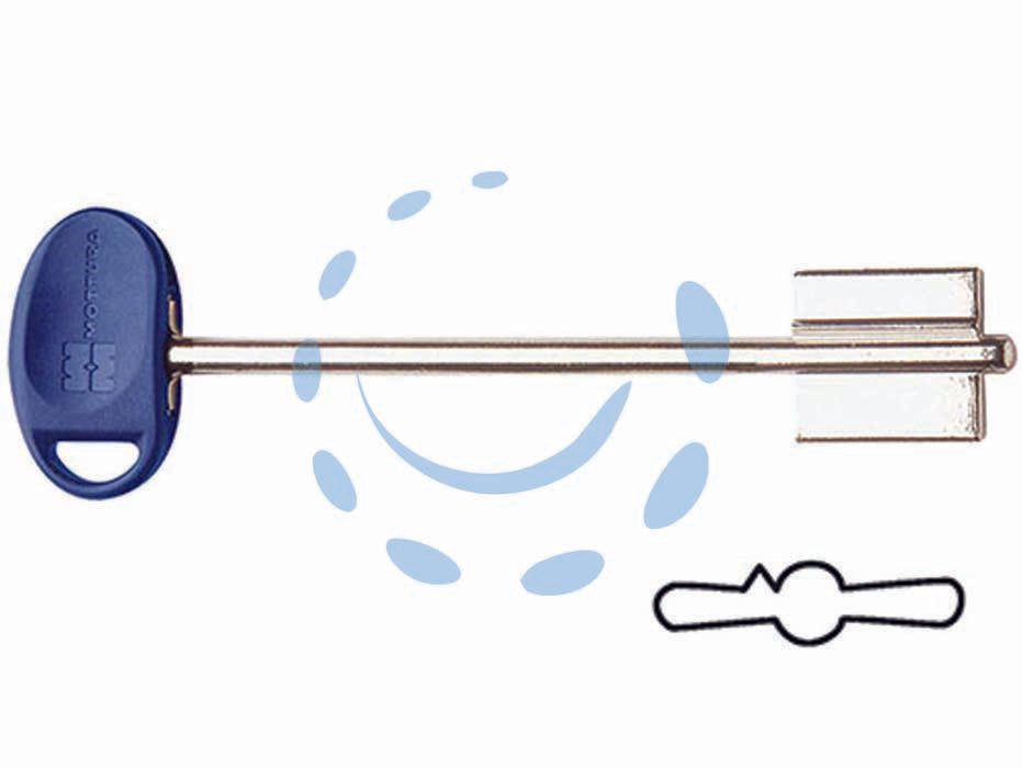 Chiavi originali mottura doppia mappa 92188/4 - (92188BLU4C) - chiave non cifrata, per serie 20, 52Y, 54Y esclusi gli articoli 20.501/511