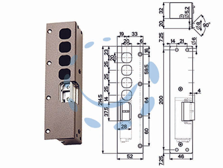 Contropiastre elettriche 94080v - SX (94080VSDMN) - contropiastre in acciaio verniciate con leva di sbloccaggio per disinnesto temporaneo (fermo a giorno), congegno automatico a...