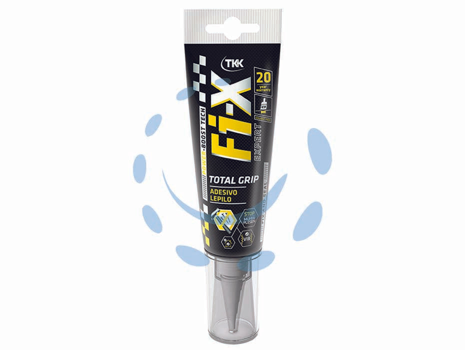 Sigillante adesivo fi-x total grip - ml.125 bianco - sigillante adesivo in pratico tubetto ad alta elasticità ideale per l'incollaggio e la sigillatura sia all'interno che all'es...