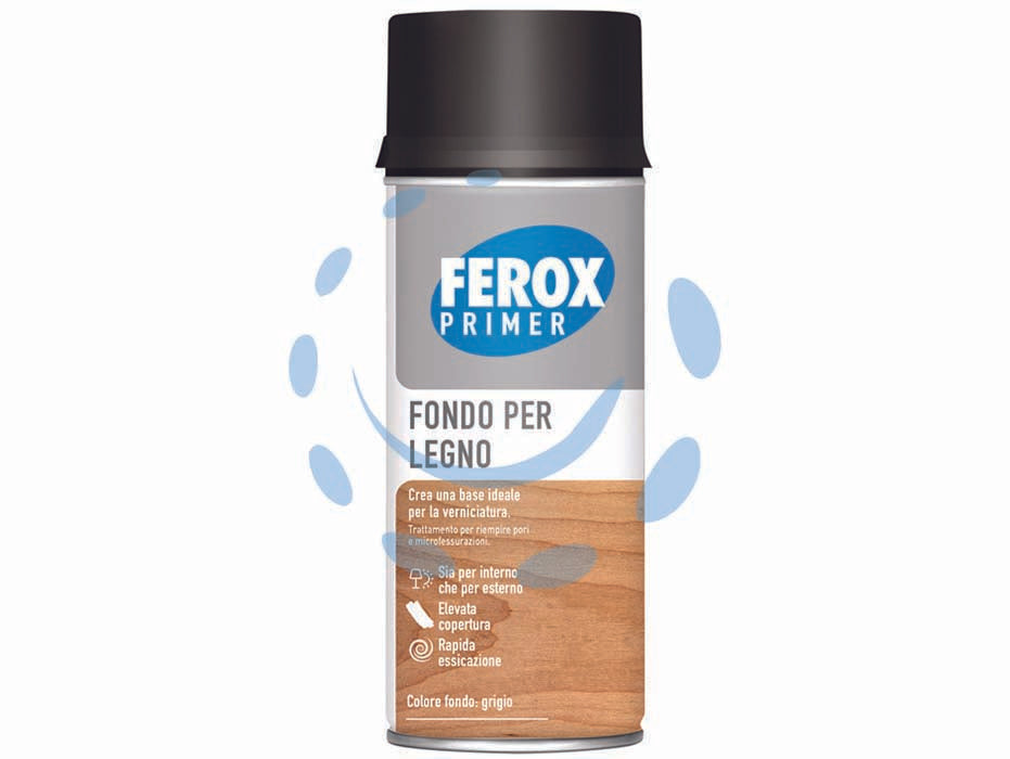 Fondo aggrappante primer per legno ferox - ml.400 (2014) - sia per interno che per esterno, applicazione semplice, rapida essicazione, prevenzione corrosione elevata, copertura lunga d...