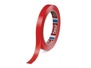 Nastro per imballo pvc rigido sigilla sacchetti - mm.9x66mt. colore rosso - supporto stabile in pvc con adesivo in gomma naturale, sigillatura di piccole scatole e barattoli, idoneo per l'uso su bancon...