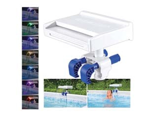 Cascata led multicolpr flowclear rilassante - cm.34x24x32 - (art.58619) - cascata LED rilassante mantine il flusso continuo, 8 modalità: 7 colori singoli e 1 colore alternato, la luce si spegne autom...