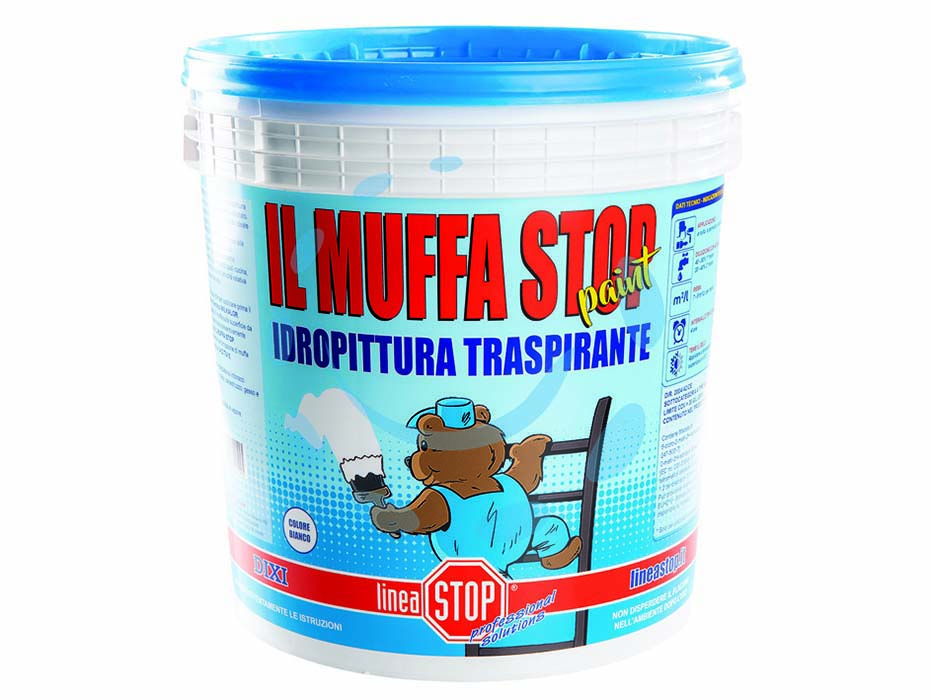 Il muffa stop paint idropittura traspirante - lt.2,5 in barattolo - è una idropittura murale traspirante dall'aspetto vellutato, idoneo alla finitura di qualsiasi intonaco ed utilizzabile in qu...