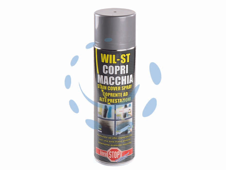 Wil-st coprimacchia ml.500 - ml.500 in bomboletta spray - detergente specifico per ridare splendore alle superfici macchiate dal tempo, coprimacchia ad alte prestazioni con formula ad...