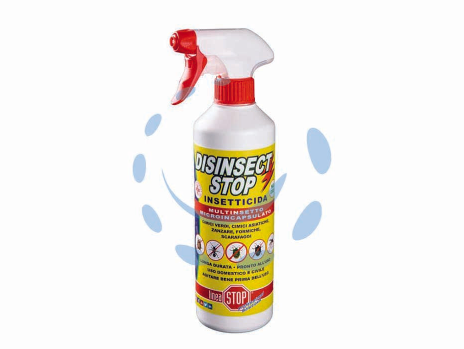 Disinsect stop insetticida multinsetto microincapsulato - ml.500 in flacone spray - insetticida multinsetto piretroide a base di cipermetrina microincapsulato a rialascio graduato per ambienti interni ed ester...