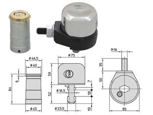 Lucchetto bloccaserranda completo cuffia in acciaio inox 4221 - (4221) - corpo e perno di bloccaggio in acciaio massiccio zincato, cuffia in acciaio inox lucidato, cilindro in ottone a 7 pistoncini,...