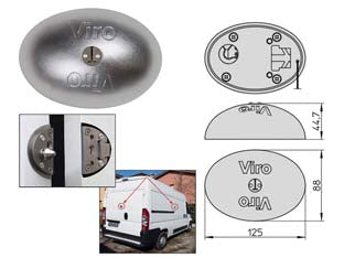 Lucchetto van lock per camion e furgoni in acciaio inox 4222 - singolo (4222) - lucchetto in acciaio inox elettrolucidato di forma ellittica privo di spigoli, il lucchetto si aggancia ad incastro sulla pia...