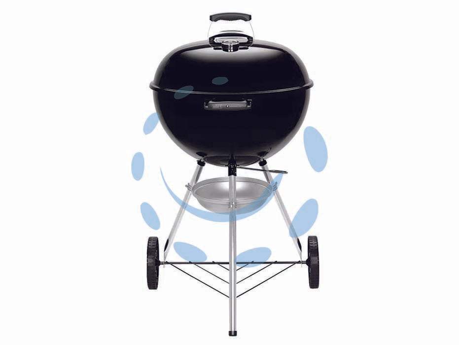 Barbecue compact kettle a carbone cm.47 - dimen. con coperchio chiuso: cm.53,1x54,1x87,9h. - 2 maniglie in nylon rinforzato con fibre di vetro, griglia di cottura in acciaio cromato