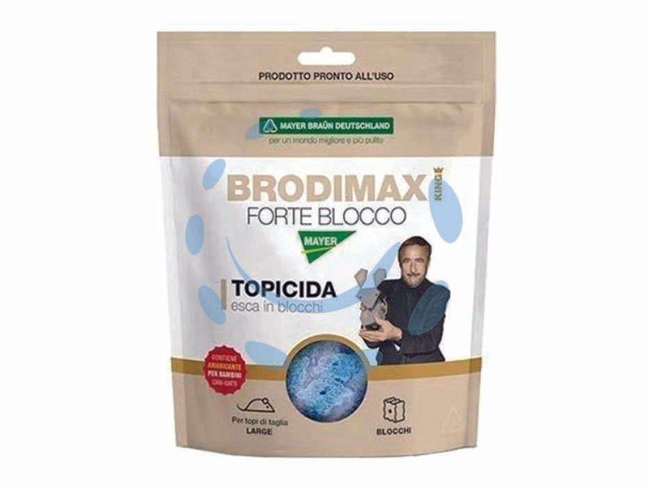 Topicida brodimax forte blocco king - gr.200 in busta - croccantino a forma esagonale e di facile fissaggio all’interno degli appositi erogatori, grazie all’impiego di paraffina è r...