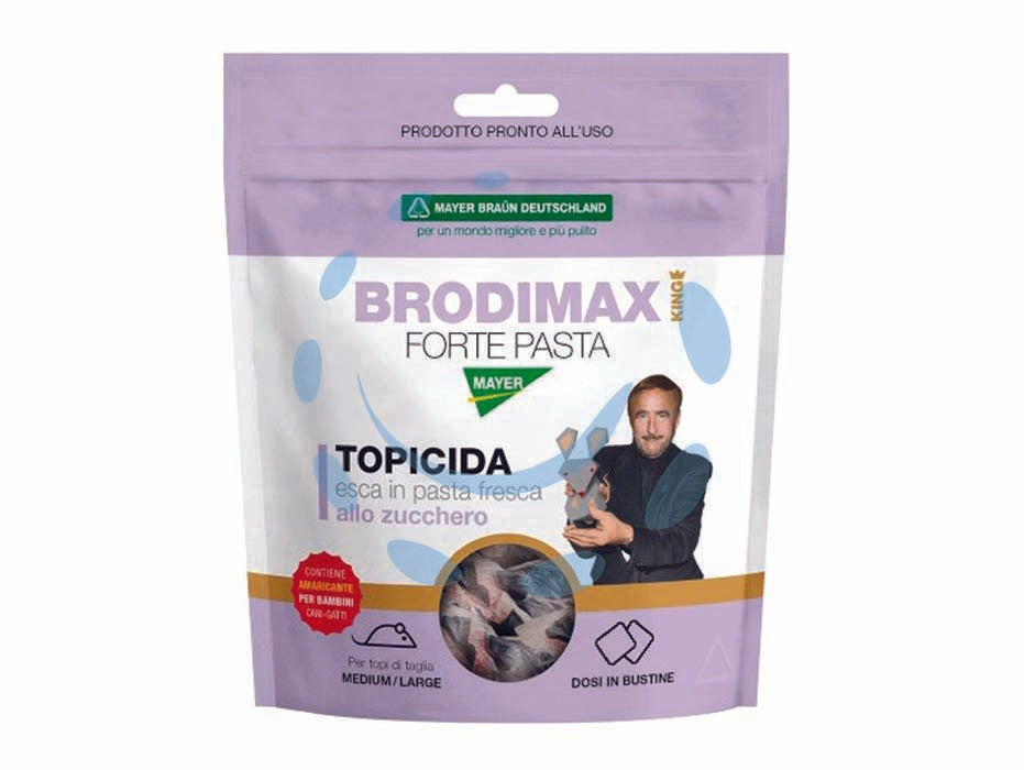 Topicida brodimax forte pasta king - gr.150 in busta - esca in bocconcini di pasta fresca, il mix di ingredienti inerti del principio attivo è così ben combinato che garantisce una...