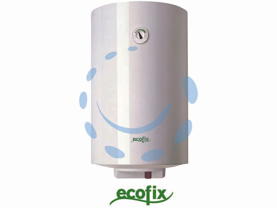 Scaldacqua verticale ecofix 50 v eu2 - lt.49, dimensioni ø mm.480x573h. - 1200w di potenza, caldaia protetta con smaltatura e anodo di magnesio contro la corrosione, corpo caldaia in acciaio è sottop...