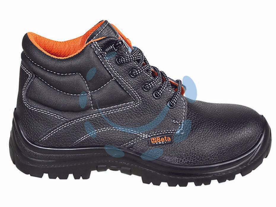 Scarpa alta in pelle idrorepellente 7243en s3 - n°36 - scarpe alte in pelle idrorepellente con rapido sfilamento, puntale in acciaio, lamina antiperforazione in acciaio elastico