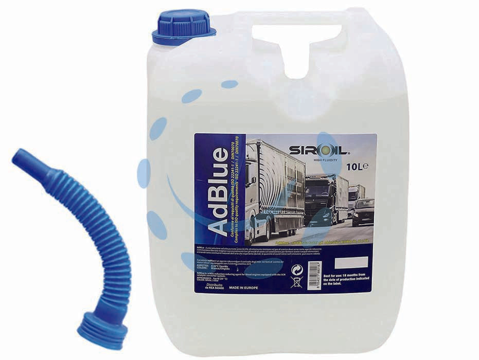 Additivo per motori diesel ad blue lt.10 - lt.10 - con beccuccio travasatore, soluzione a base di urea al 32,5% al altro grado di purezza, adatto per autovetture con motori Die...