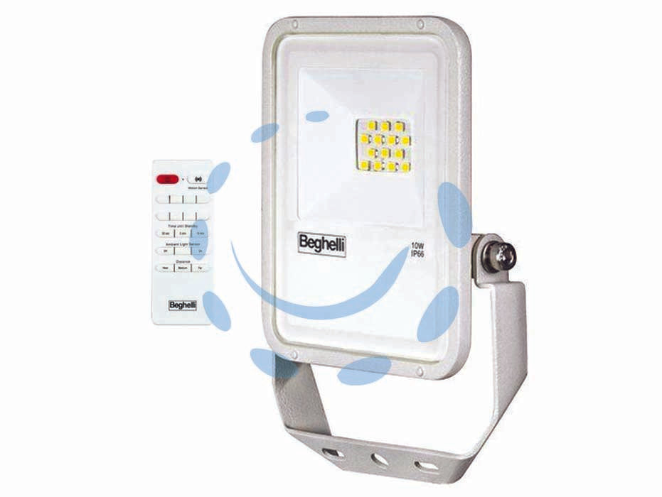 Proiettore led floodlight c/sensore di movimento e crepuscolare ip66 - 10w - 4000°K naturale - 1000 lm - 97x110x27h - 220-240V faretto LED, DUAL SENSOR con sensore di presenza e sensore crepuscolare, idoneo per applicazione nel settore civile,...