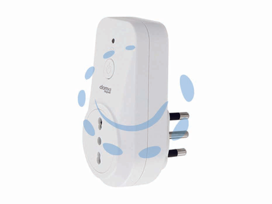 Presa smart per automazione dom-e con spina - presa 10A/16A - spina 16A  - mm.112x63x78 - si controlla dallo smartphone tramite la rete Wi-fi, accensione/spegnimento da interruttore o programmabili dall’App in base ...