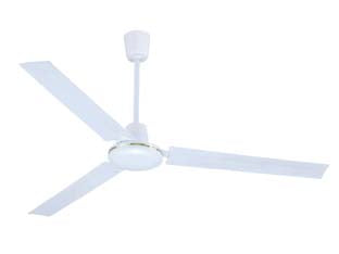 Ventilatore bianco da soffito con selettore a parete - ø 140 cm - tensione 230v / 50Hz, motore a 5 velocità, 3 pale, altezza dal soffitto cm.45, dimensioni 54x24x22 cm, selettore a parete per...