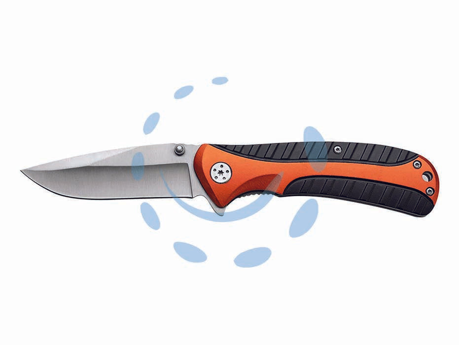 Coltello pieghevole orange lama in acciaio inox - lama cm.19,5 - 26590 - manico in G10