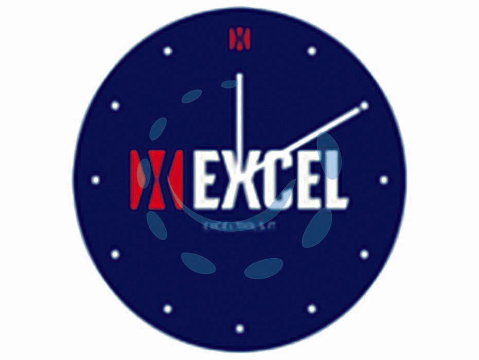 Orologio muro excel - ø cm.30 - MDF truciolare, decoro stampato, gancio per appendere, pile non incluse