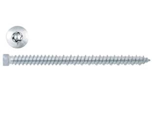 Viti per calcestruzzo testa cilindrica torx zincata bianca - ø mm.7,5x182 - interamente filettata vite per calcestruzzo, in acciaio zincata bianca, testa cilindrica, impronta Torx T30