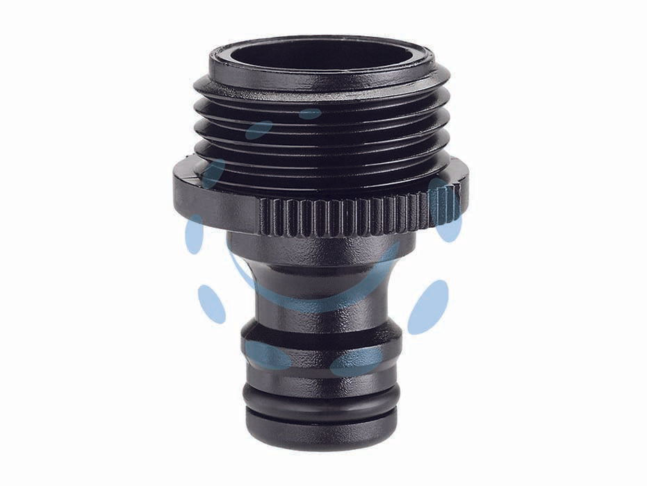 Presa maschio - in blister 8637 - Presa con filetto per collegare al sistema Quick-Click qualsiasi irrigatore o accessorio con filettatura F 3/4” all’entrata d...