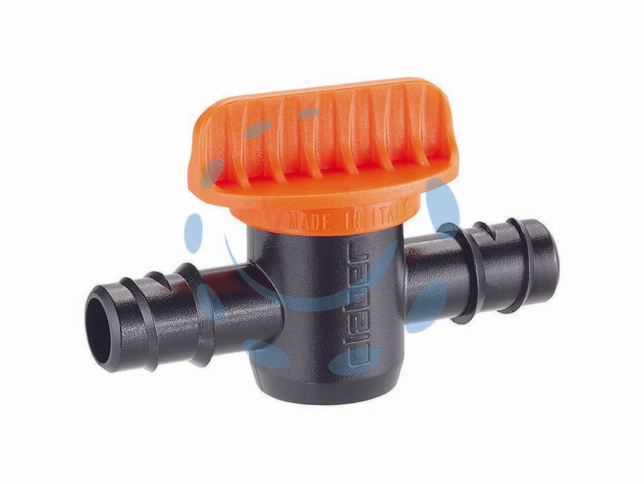 Rubinetto per microirrigazione tubo 1/2 in blister 91280 - Raccordo con rubinetto per regolare, aprire o chiudere il flusso d’acqua di una linea. Si monta tra due spezzoni di tubo coll...